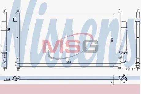 Радіатор кондиціонера NISSENS 940467