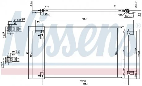 Радіатор кондиціонера NISSENS 940479