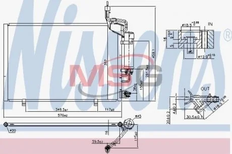 Конденсер кондиціонера NISSENS 940527