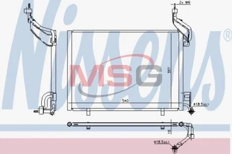 Радіатор кондиціонера NISSENS 940540