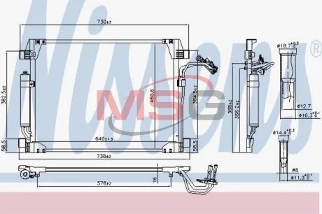 Радиатор кондиционера NISSENS 940622