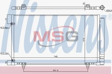 Радіатор кондиціонера NISSENS 940671