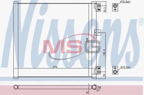 Конденсер кондиционера NISSENS 940704