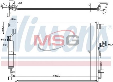 Радіатор кондиціонера NISSENS 940787