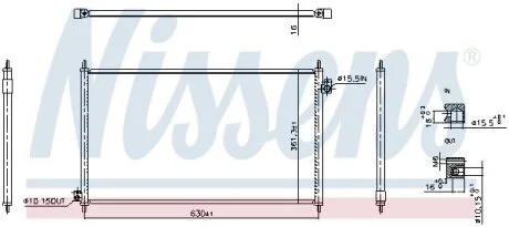 Конденсатор кондиціонера HONDA ACCORD VI 1.6-2.3 02.98-06.03 NISSENS 940917