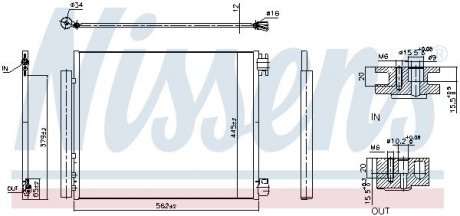 Радіатор кондиціонера Renault Megane IV/ Scenic IV 15- NISSENS 940949