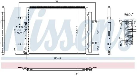 HYUNDAI Радіатор кондиціонера (кондесатор) KONA 1.6 19- NISSENS 940985