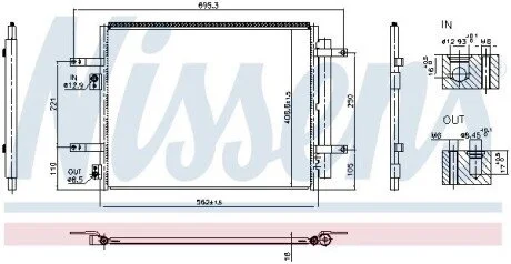 Конденсатор кондиціонера (з осушувачем) KIA CEED, XCEED 1.6H 12.19- NISSENS 941004
