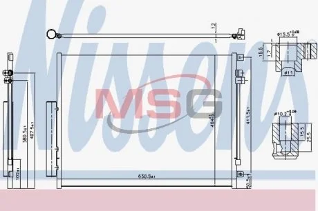 Радиатор кондиционера NISSENS 941065