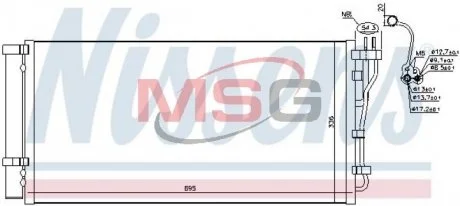 Радіатор кондиціонера (з осушувачем) NISSENS 941132