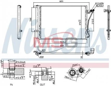 Радіатор кондиціонера NISSENS 941144