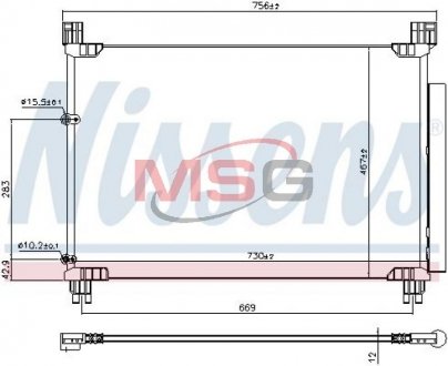 Радиатор кондиционера NISSENS 941147 (фото 1)