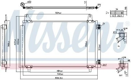 Радиатор кондиционера NISSENS 941296