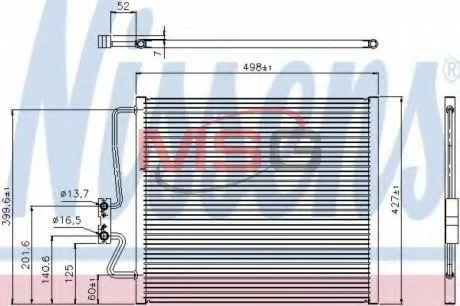 Конденсер кондиціонера NISSENS 94275