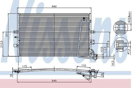 Радіатор кондиціонера NISSENS 94301