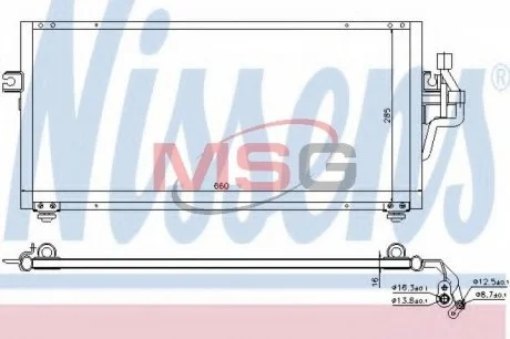 Радіатор кондиціонера NISSENS 94357