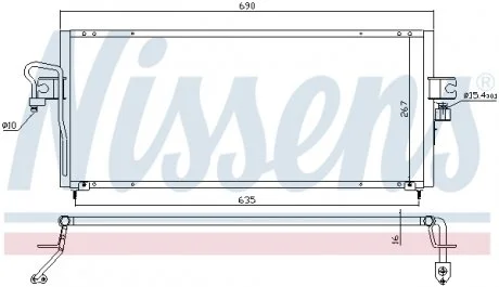 Радиатор кондиционера NISSENS 94494