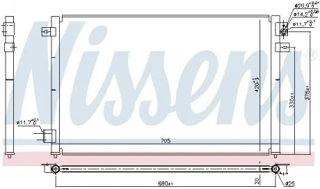 Радиатор кондиционера NISSENS 94717