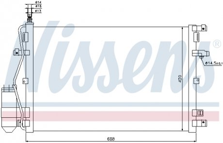 Радиатор кондиционера NISSENS 94937 (фото 1)