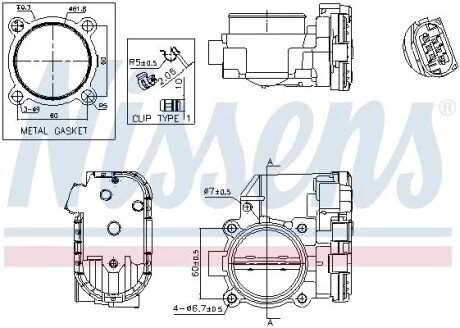 Корпус дросельної заслінки First Fit NISSENS 955010