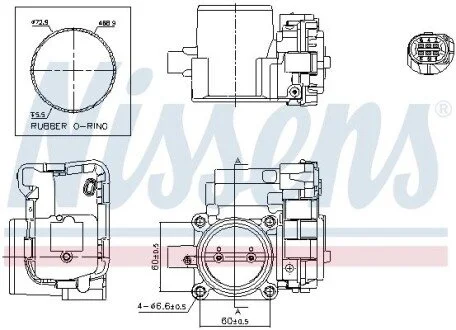 Фото 1 - дросельний вузол VW POLO 09- NISSENS 955054 Дросельний вузол VW POLO 09- NISSENS 955054 (фото 1)