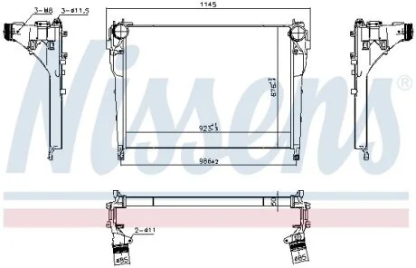Інтеркулер EURO 6 MERCEDES ACTROS MP4 / MP5, ANTOS, AROCS 471.943-OM936.916 07.11- NISSENS 961218