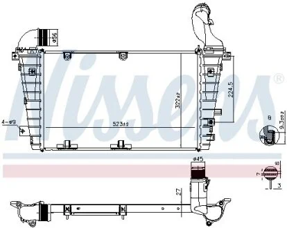Інтеркулер OPEL ZAFIRA B, ZAFIRA B/MINIVAN 1.7D/1.9D 07.05-04.15 NISSENS 961267
