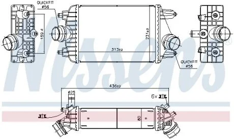 Інтеркулер PORSCHE 911 3.8 09.13-05.20 NISSENS 961303