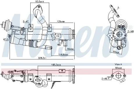 Охолоджувач відпрацьованих газів AUDI A4 ALLROAD B8, A4 B8, A5, A6 C6, Q5, SEAT EXEO, EXEO ST 2.0D 07.04-05.17 NISSENS 989448 (фото 1)