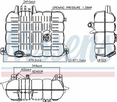 Бачок розширювання NISSENS 996069