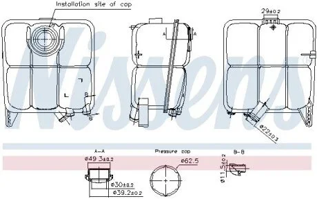 Zbiornik wyr¢wn. First Fit FORD C-MAX 11- FORD FOCUS 11- FORD FOCUS ESTATE/WA NISSENS 996346