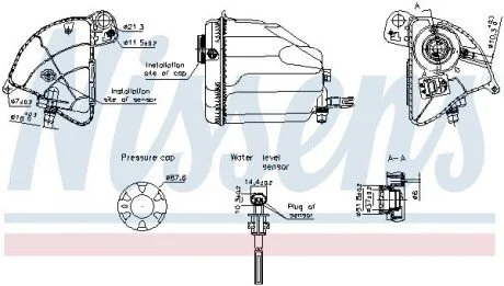 Бачок розширювальний BMW 5 (F10, F18) 2.0/3.0d/3.0i 10-/7 (F01, F02, F03, F04) 3.0d/3.0i 08- NISSENS 996358