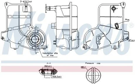 Бачок розширювальний Audi A6 2.5TDI 00-05 NISSENS 996363