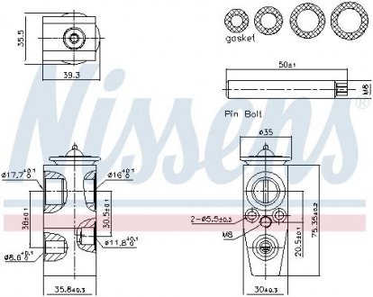 Клапан розширювальний кондиціонера NISSENS 999445