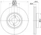 Диск тормозной передний Toyota Corolla 1.4, 1.8, 2.0 (04-07) (ND1016K) NISSHINBO