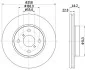 Диск тормозной передний Toyota Yaris 1.3, 1.4 (05-) (ND1026K) NISSHINBO