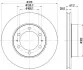 Диск тормозной передний Toyota Land Cruiser 3.0, 4.0 diz (04-10) (ND1034K) NISSHINBO