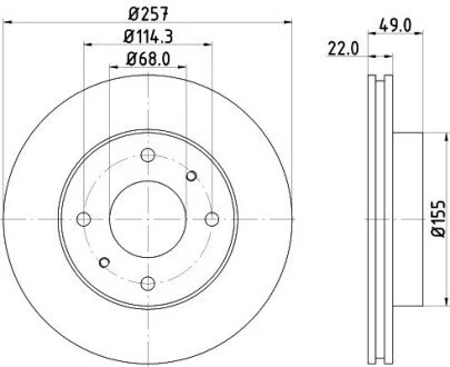 Диск гальмівний Nissan Primera 1.6, 2.0 (96-00) Nisshinbo ND2018K