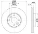 Диск тормозной передний Renault Logan, Clio 1.4, 1.6 (07-), Megane 1.4, 1.6 (03-08) (ND2030K) NISSHINBO