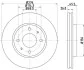 Диск тормозной передний Mitsubishi Galant, Lancer VI 1.6, 2.0, 2.4 (96-) (ND3005K) NISSHINBO