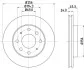 Диск гальмівний Mitsubishi Galant V, VI 1.8, 2.0 (96-) (ND3011K) NISSHINBO