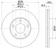 Диск гальмівний Mazda 3, 5 1.6, 1.8, 2.0, 2.2 (05-) (ND5001K) NISSHINBO