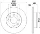 Диск тормозной передний Hyundai Getz 1.1, 1.3, 1.5, 1.6 (02-05) (ND6017) NISSHINBO