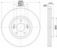 Диск гальмівний Hyundai i40/Kia Optima 1.6, 1.7, 2.0 (11-) (ND6073K) NISSHINBO