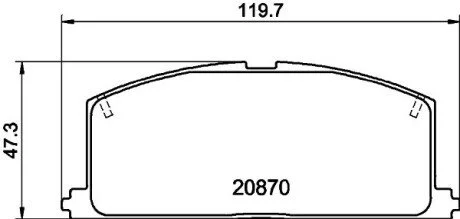 Колодки тормозные дисковые передние Toyota Fortuner, Hilux 2.5, 2.7, 3.0 (05-) Nisshinbo NP1001