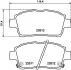 Колодки гальмівні дискові Toyota Corolla 1.4, 1.8 (01-07),Prius Hybrid 1.5 (03-09) Nisshinbo NP1005 (фото 1)