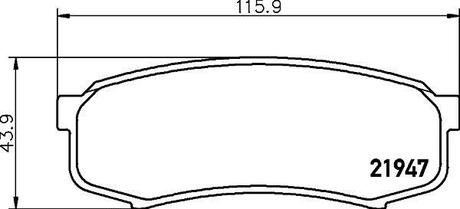 Колодки гальмівні дискові Toyota Land Cruiser 2.7, 3.0, 3.5, 4.2 (03-10) Nisshinbo NP1008 (фото 1)
