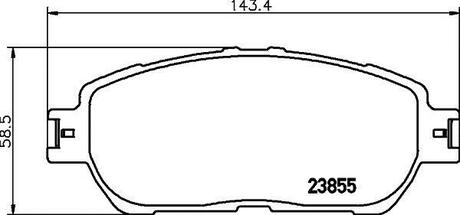 Колодки гальмівні дискові Lexus ES 3.0, 3.3 (01-06) Nisshinbo NP1024 (фото 1)