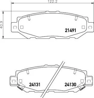 Тормозные колодки LEXUS GS,IS,SC 97- Nisshinbo NP1027