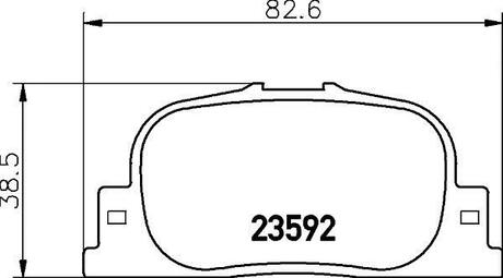 Колодки гальмівні дискові Toyota Camry 2.2, 3.0 (96-01) Nisshinbo NP1035